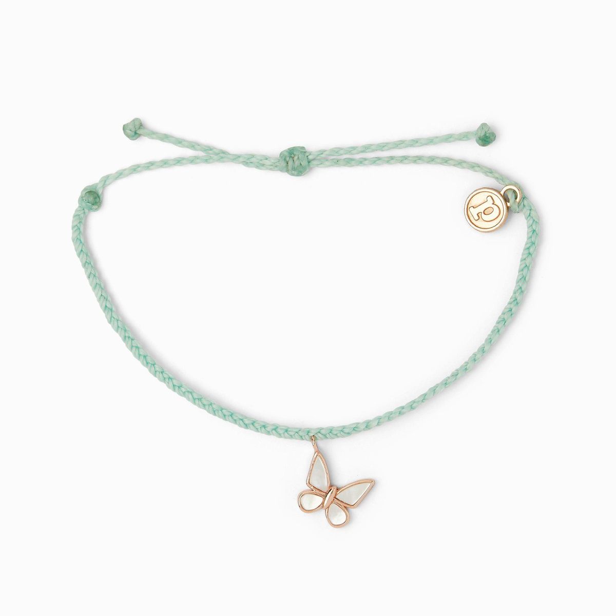 Butterfly Seafoam Rose Gold Bracelet 