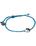 Pura Vida Yin Yang Silver Pacific Blue Bracelet