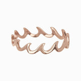 Wave Band Ring Rose Gold Size 8