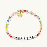 Pearl 'Believe' Beaded Bracelet - Little Words Project