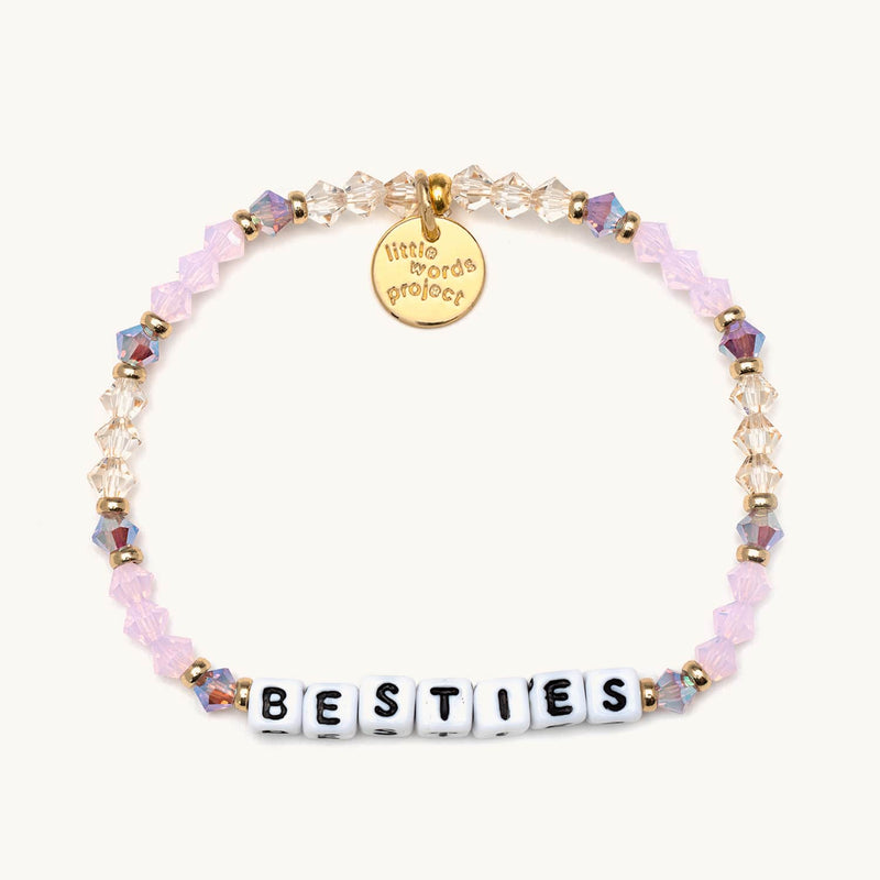 BFF Besties Bracelet - Pink crystals - Little Words Project®