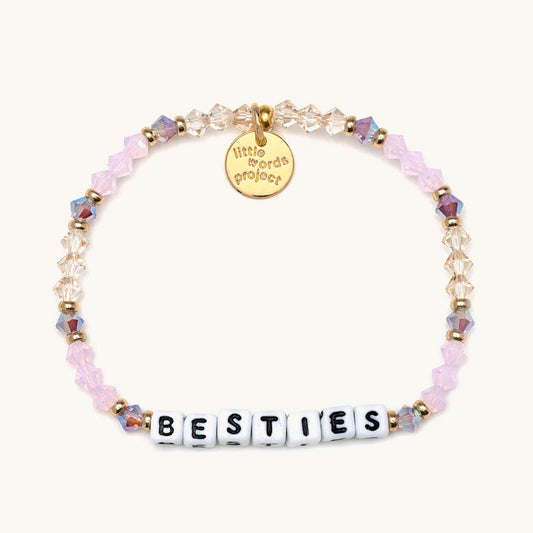 BFF Besties Bracelet - Pink crystals - Little Words Project® 800