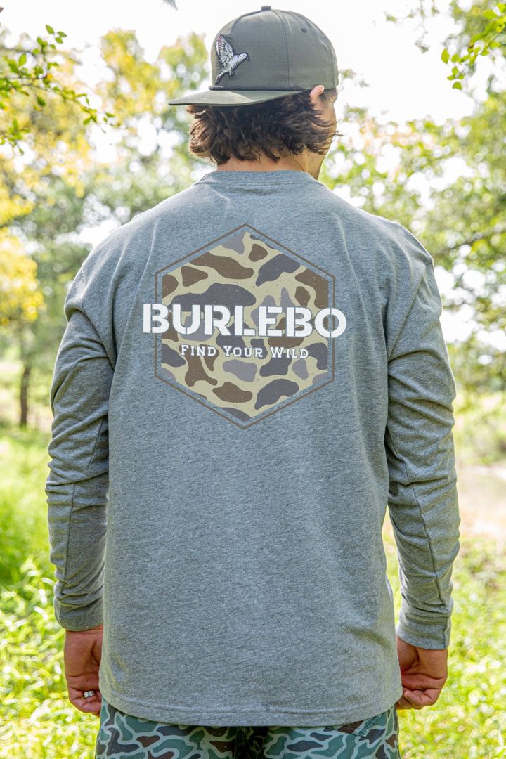 Burlebo Deer Camo Logo Long Sleeve Tee
