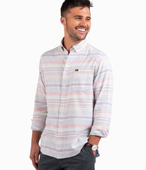 Men's Sandbar Stripe Button Up Shirt - Image 1 - Southern Shirt