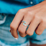 Enamel Wave Ring Size 7