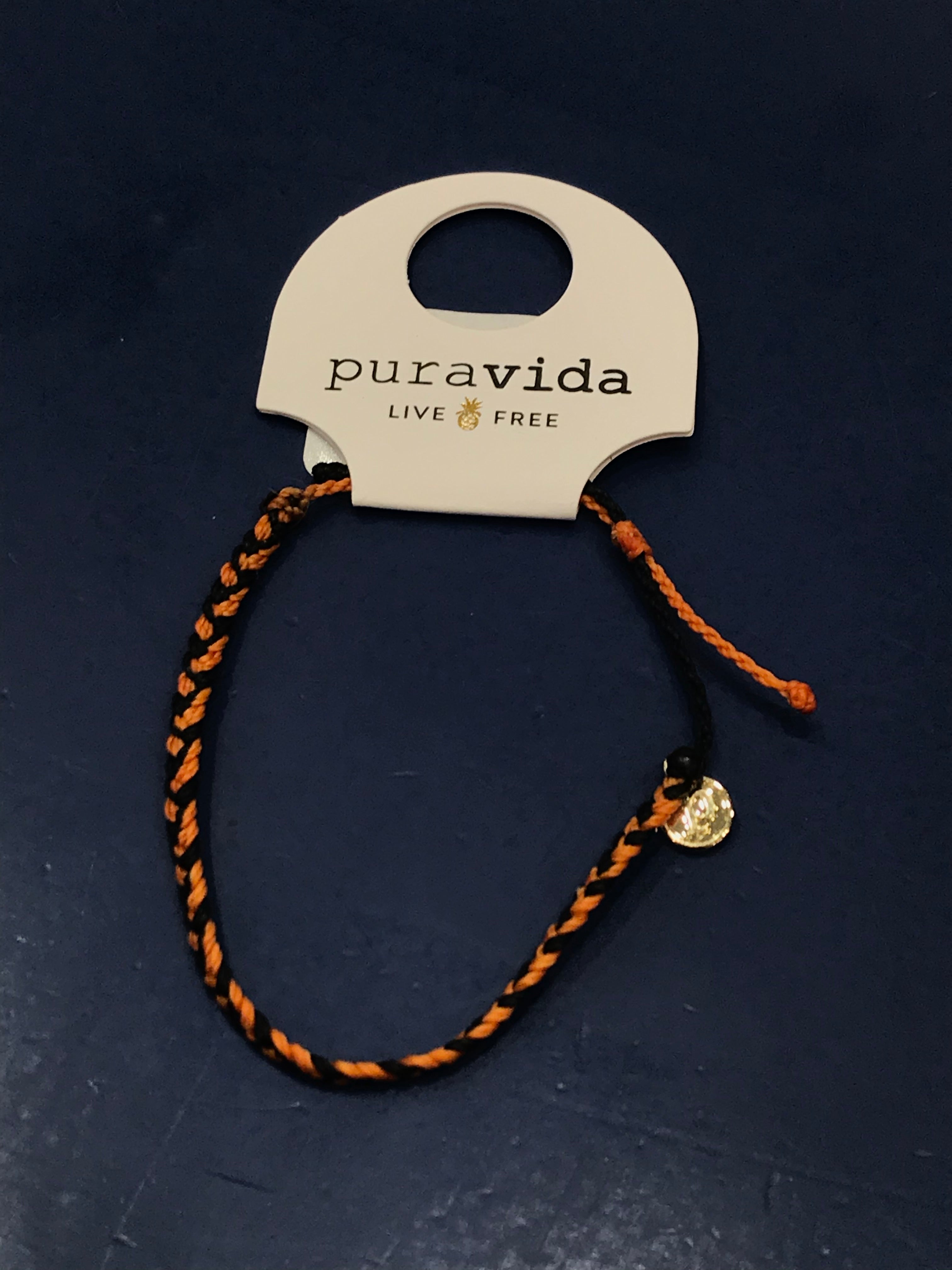 Custom Brown/Orange Mini Braided Bracelet 