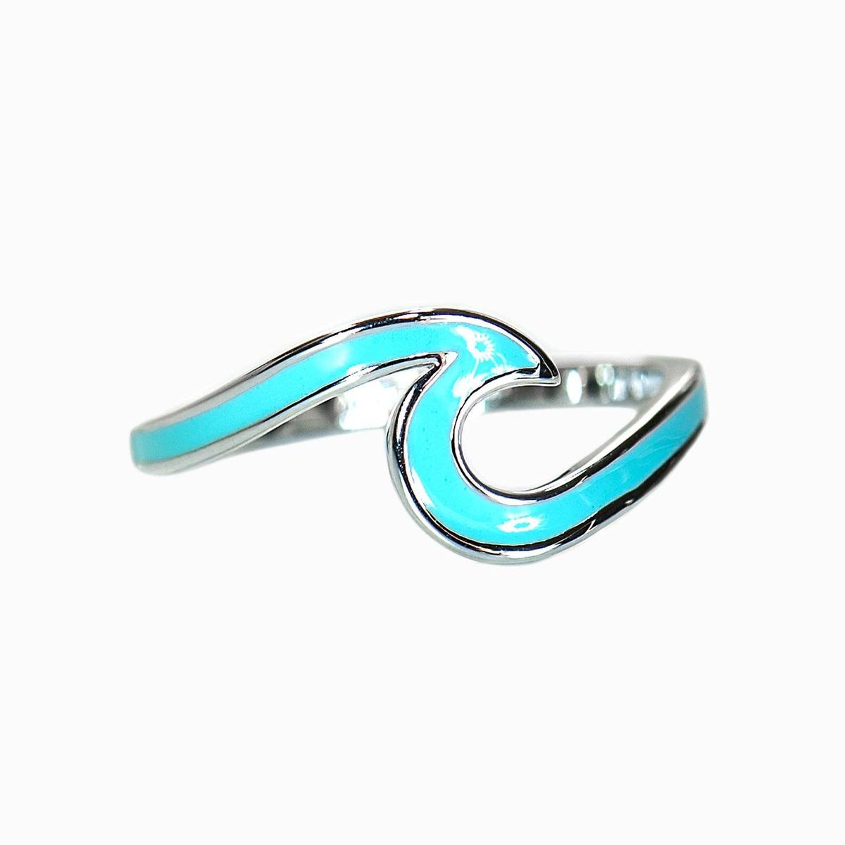 Enamel Wave Ring Size 7