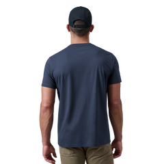 Men's Premium YETI Logo Badge Short Sleeve Tee - Navy - Back View
