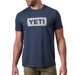 Men's Premium YETI Logo Badge Short Sleeve Tee - Navy