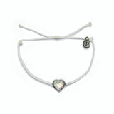 Pura Vida Mermaid Heart Charm Silver White Bracelet
