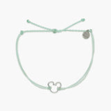 Pura Vida Mickey Silver Charm Cord Bracelet