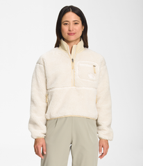 Women’s Extreme Pile Pullover Front View - North Face® - Gardenia White
