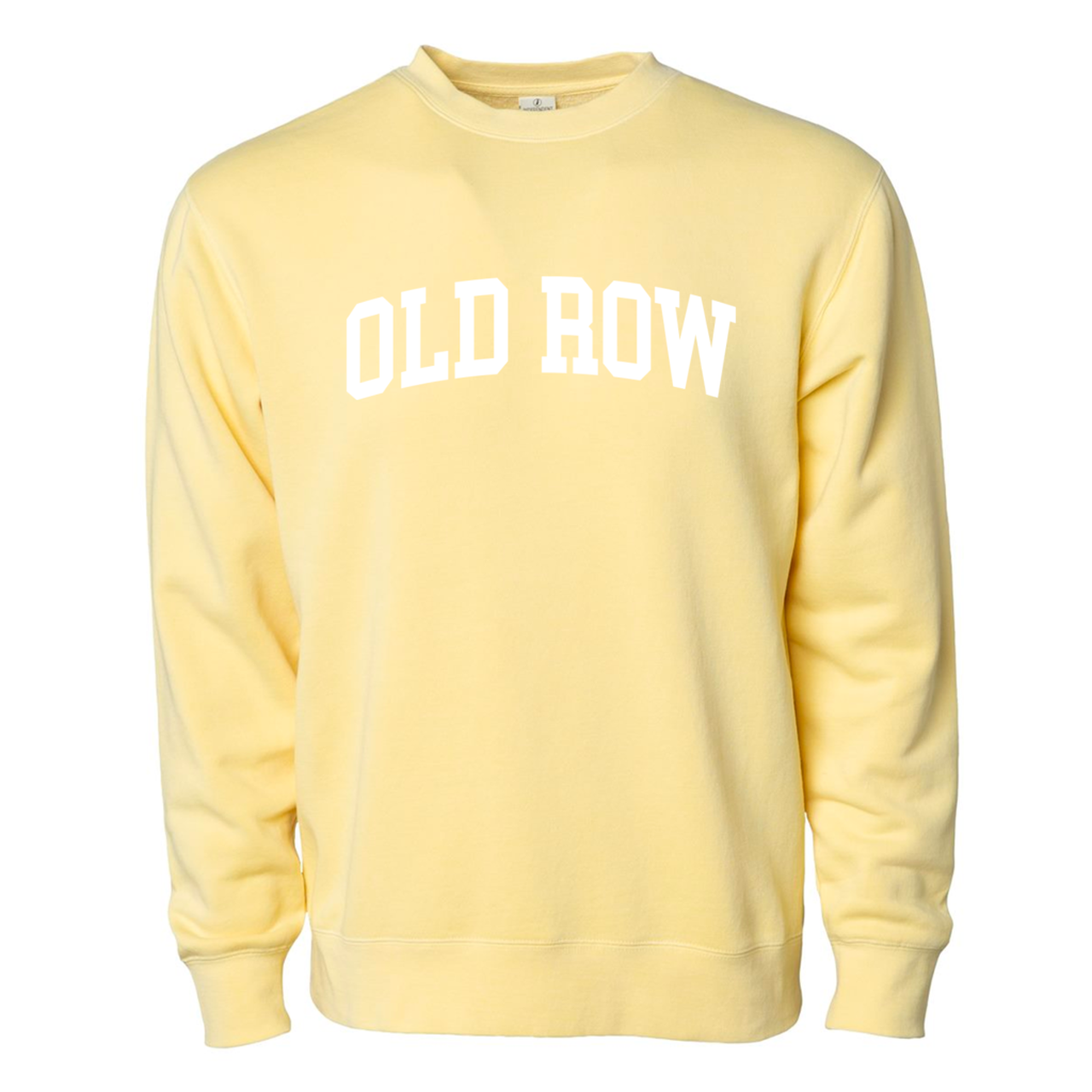 Pigment Dyed Unisex Crewneck Pullover - Yellow - Old Row