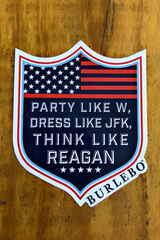 burlebo party like w decal sticker