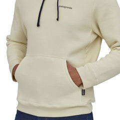 Patagonia Fitz Roy Icon Uprisal Hoody in Birch White, front pocket.