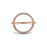 Pura Vida Pave Open Circle Ring - Size 7