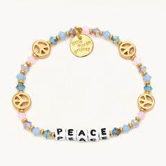 Lucky Symbols 'Peace' Beaded Bracelet | Little Words Project