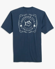 Southern Tide Men's Short Sleeve Clubs and Spades Tee, back view.