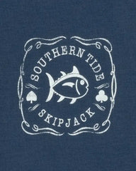 Southern Tide Men's Short Sleeve Clubs and Spades Tee, logo view.