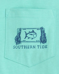 Southern Tide Men's Short Sleeve Four Wheel Drive Dorado Tee, chest pocket logo.