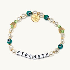 Pearl 'Strength' Beaded Bracelet - Little Words Project