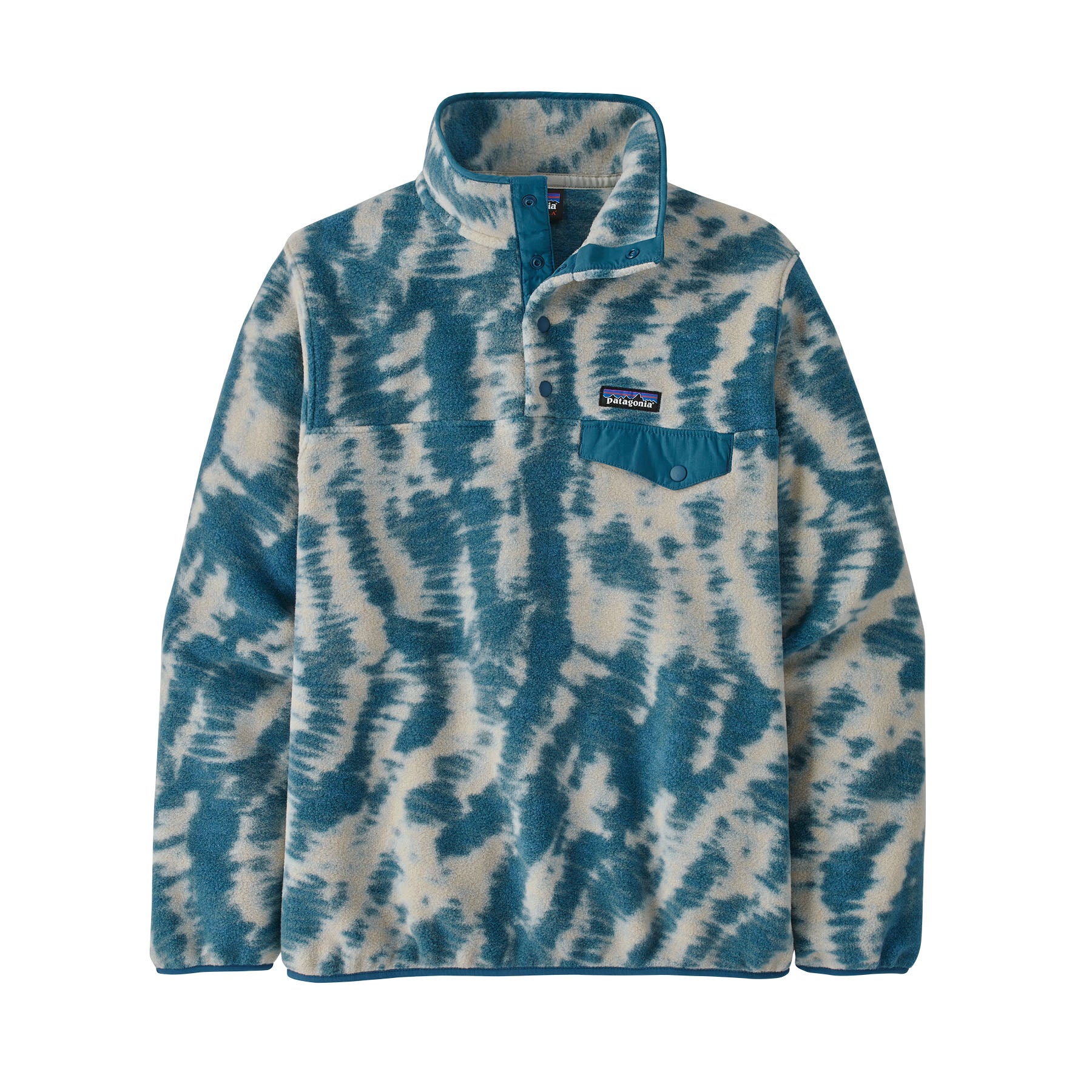 Synchilla Lightweight Snap T Pullover mighty mycelium wavy blue Xsmall