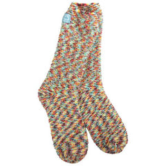 Cozy Collection Crew Socks Red and Yellow