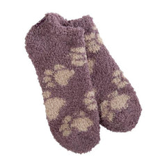 World's Softest Socks - Women's Cozy Low Socks - Puppy Print