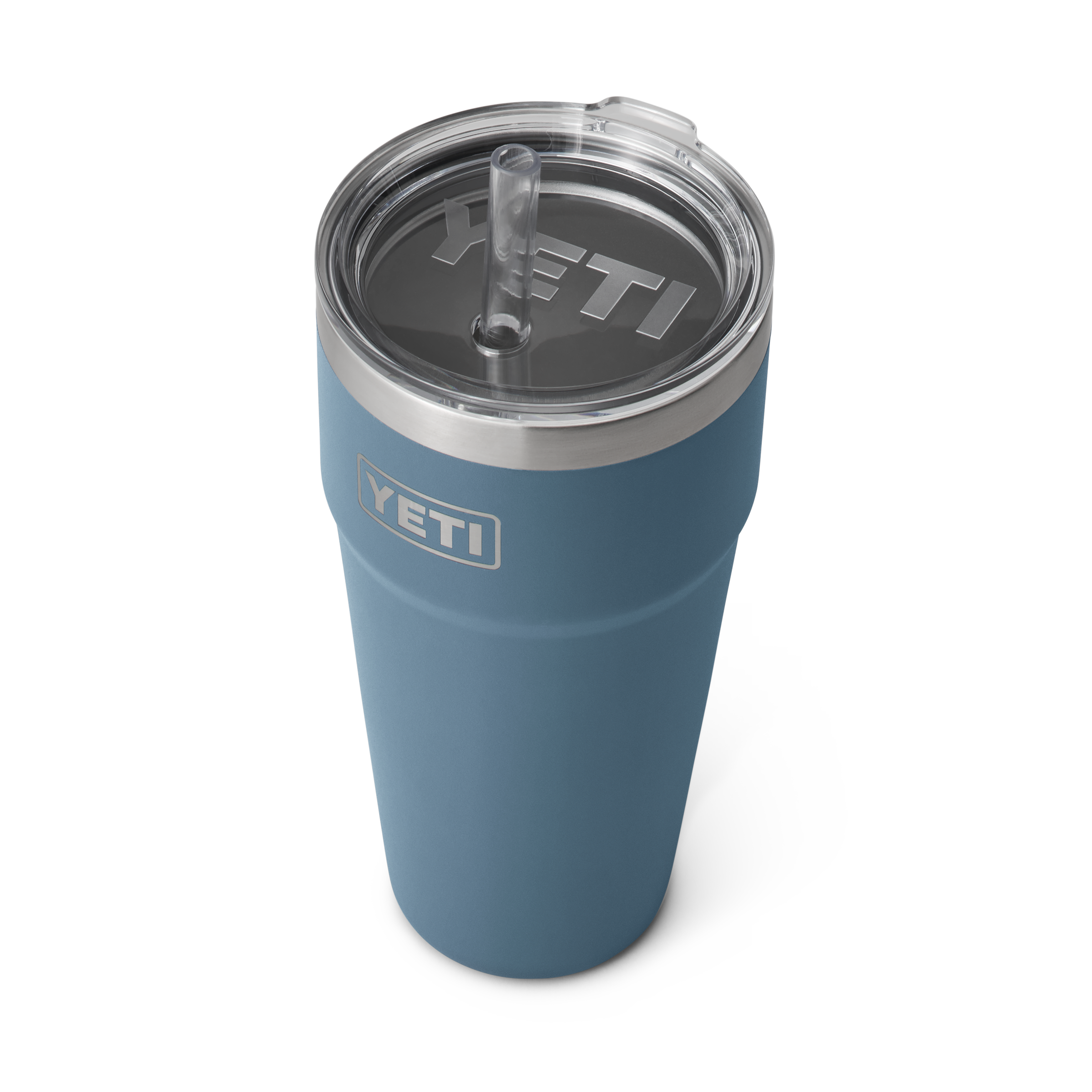 Rambler 26 oz Straw Cup Nordic Blue Straw