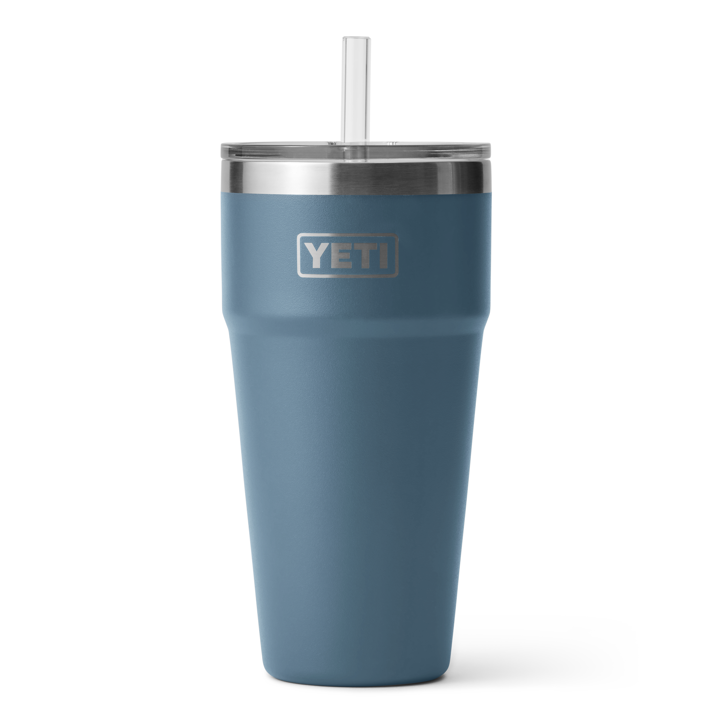 Rambler 26 oz Straw Cup Nordic Blue Front