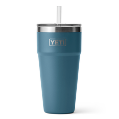 Rambler 26 oz Straw Cup Nordic Blue Front