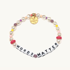 Pearl 'Words Matter' Beaded Bracelet S/M
