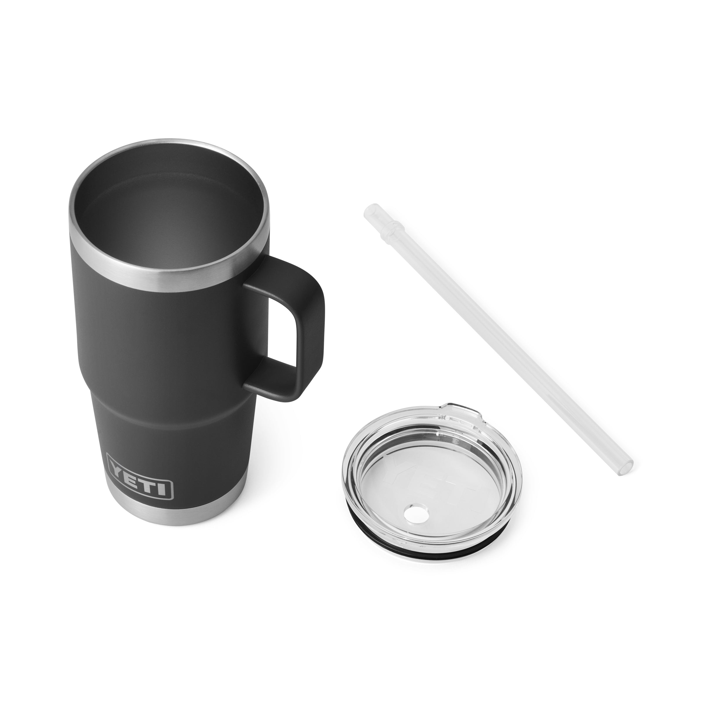 YETI Rambler 25 oz Straw Mug Black.