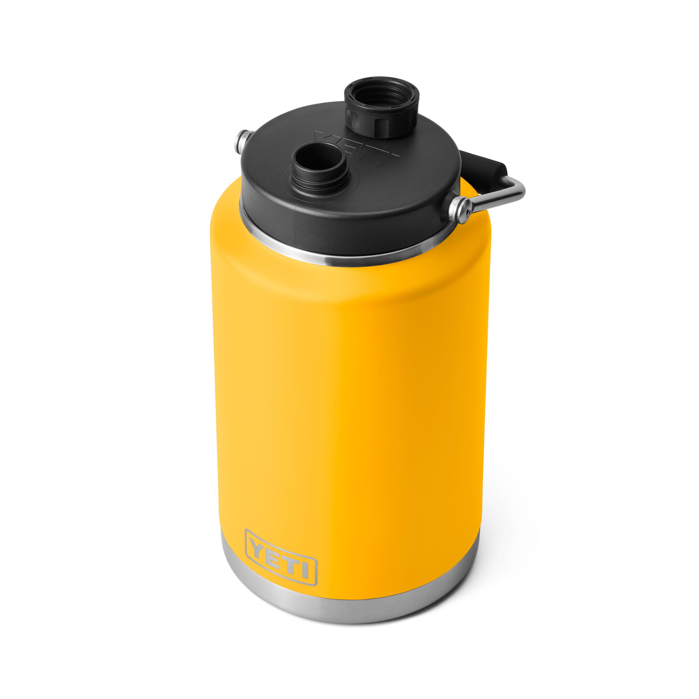 Yeti Gallon Jug Alpine Yellow Top Cap Undone 
