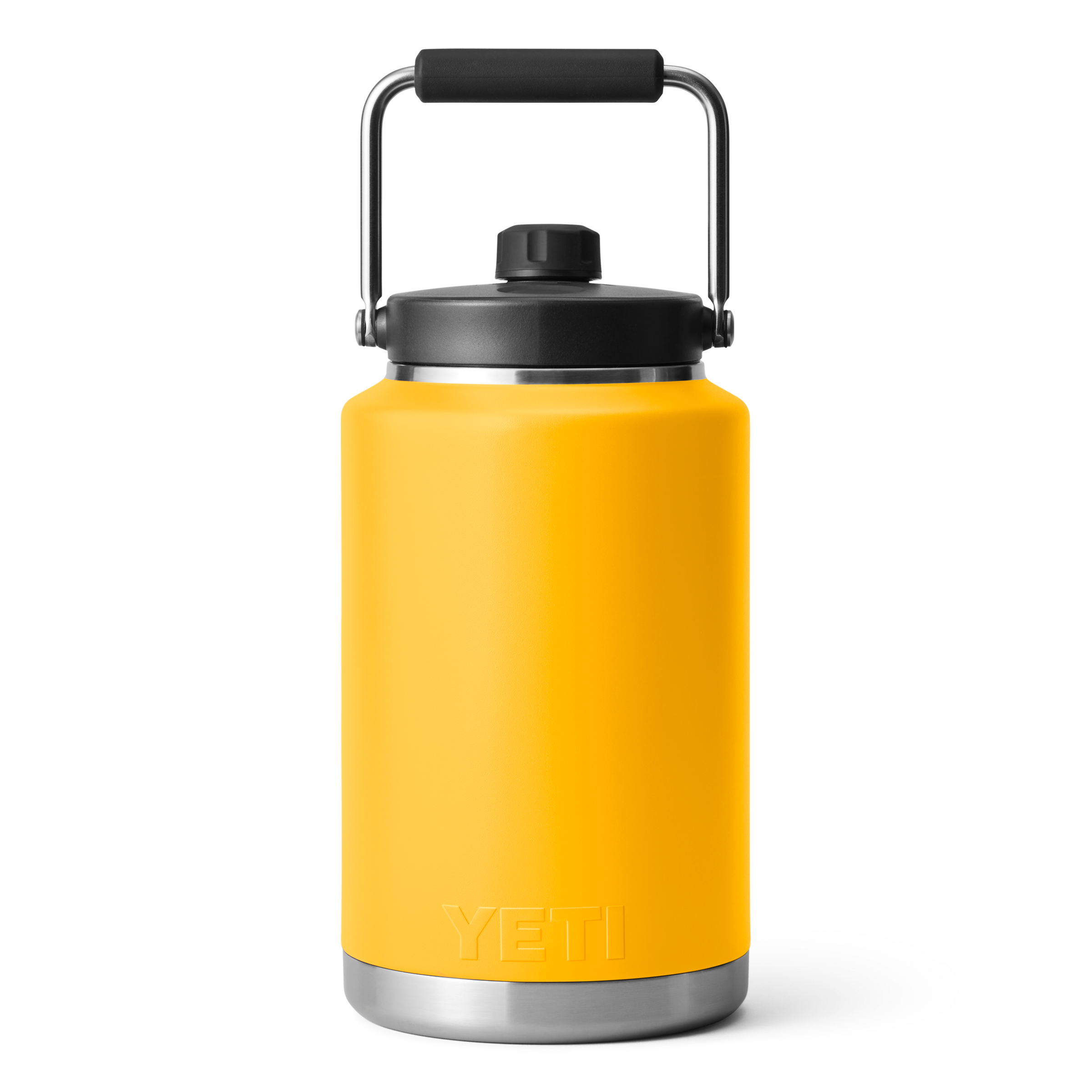 Yeti Gallon Jug Alpine Yellow Back With Handle Up
