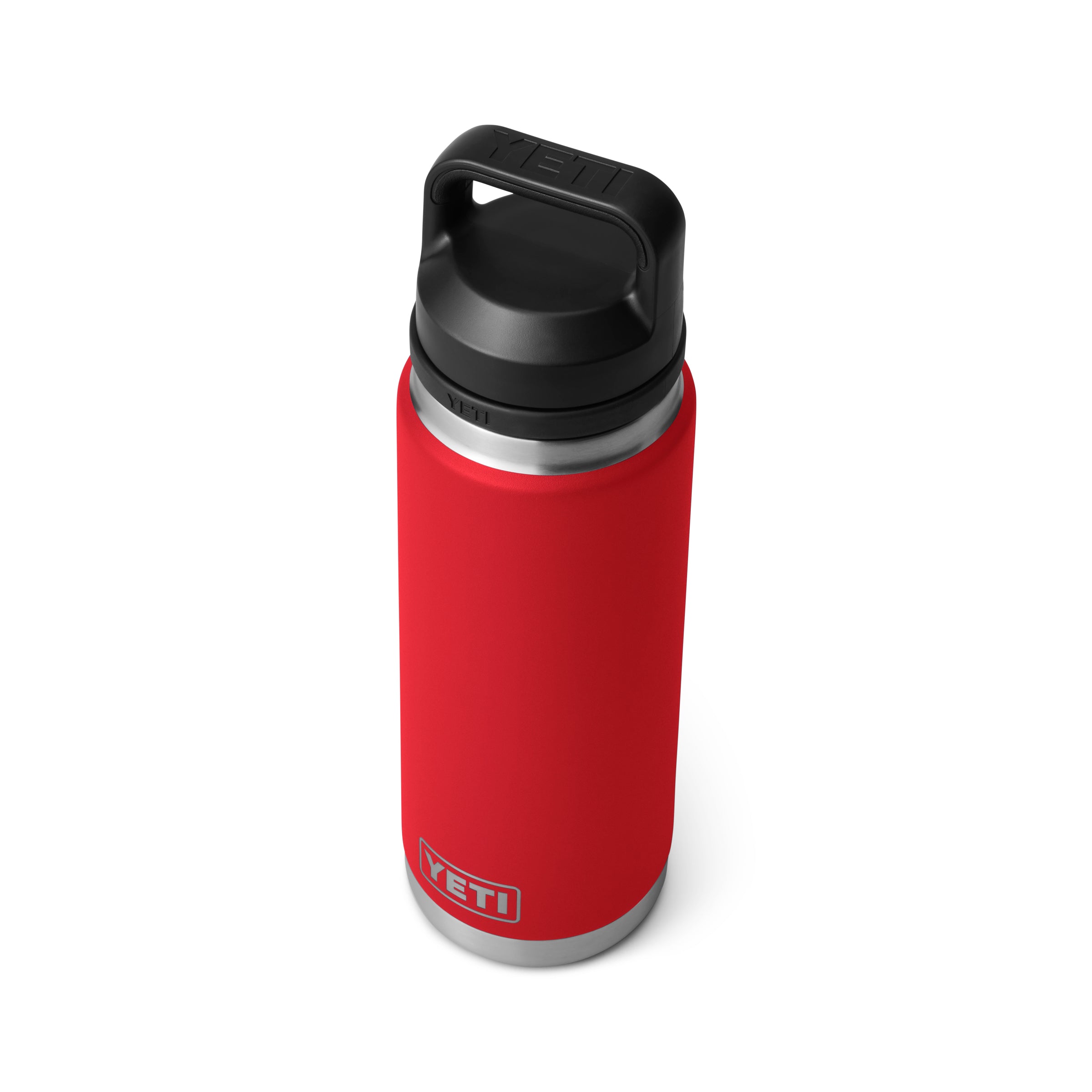 YETI Rambler 26 oz Bottle Chug Rescue Red, Top view.