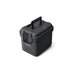 YETI LoadOut® GoBox 15 In Charcoal 3qtr view.