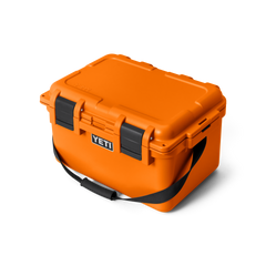 YETI LoadOut® GoBox 30 In King Crab Orange, with the lid closed.