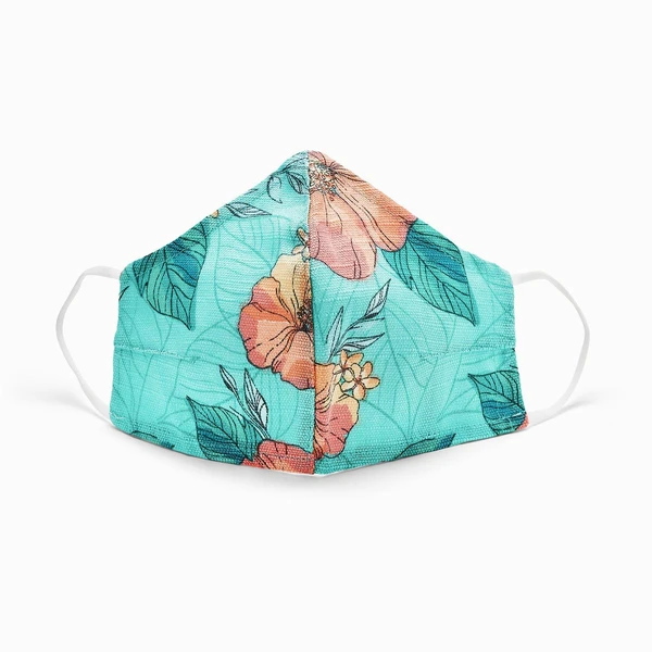 Teal Pura Vida Face Mask