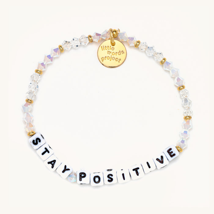 'Stay Positive' Beaded Bracelet - Little Words Project