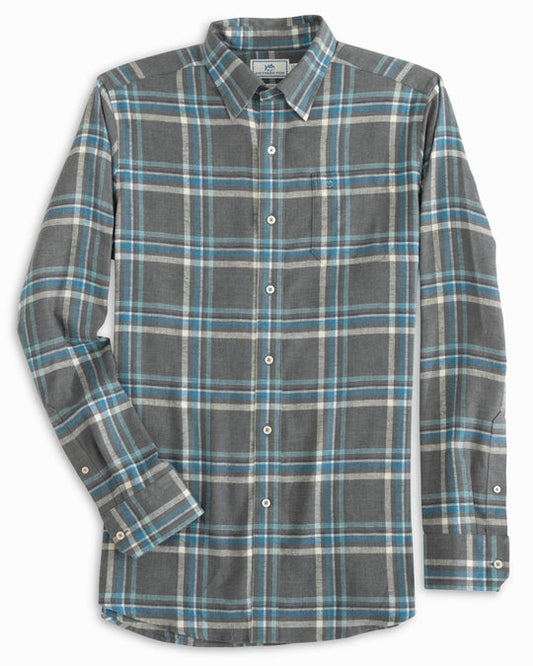 Men's Flannel Reid Plaid Long Sleeve Sportshirt - Image 1 - Southern Tide 540