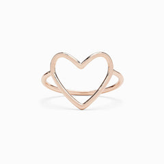 Big Heart Band Ring Gold Size 7
