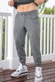 Burlebo men's performance joggers in gray.