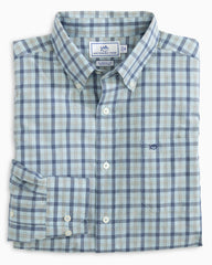 Men's Chatsworth Heather Check Button Down Shirt - Image 2 - Southern Tide