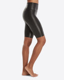 Spanx Faux Leather Bike Shorts Side