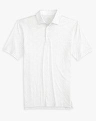 Southern Tide Men's Short Sleeve Driver Over Clubbing Perf Polo, front view.