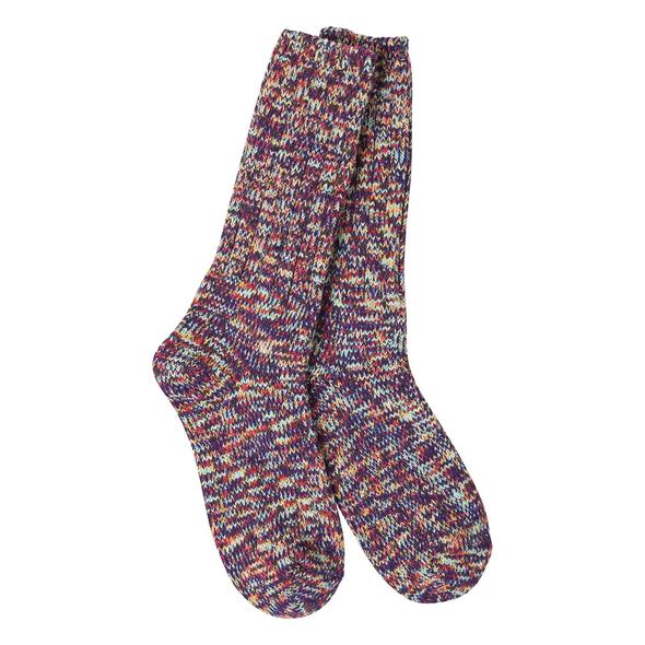 Weekend Ragg Crew Socks Purple