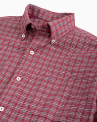 Southern Tide Flannel Aba Fit Plaid Sportshirt Saltwater Red 