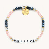 'Believe' Blue and Pink Beaded Bracelet - Little Words Project