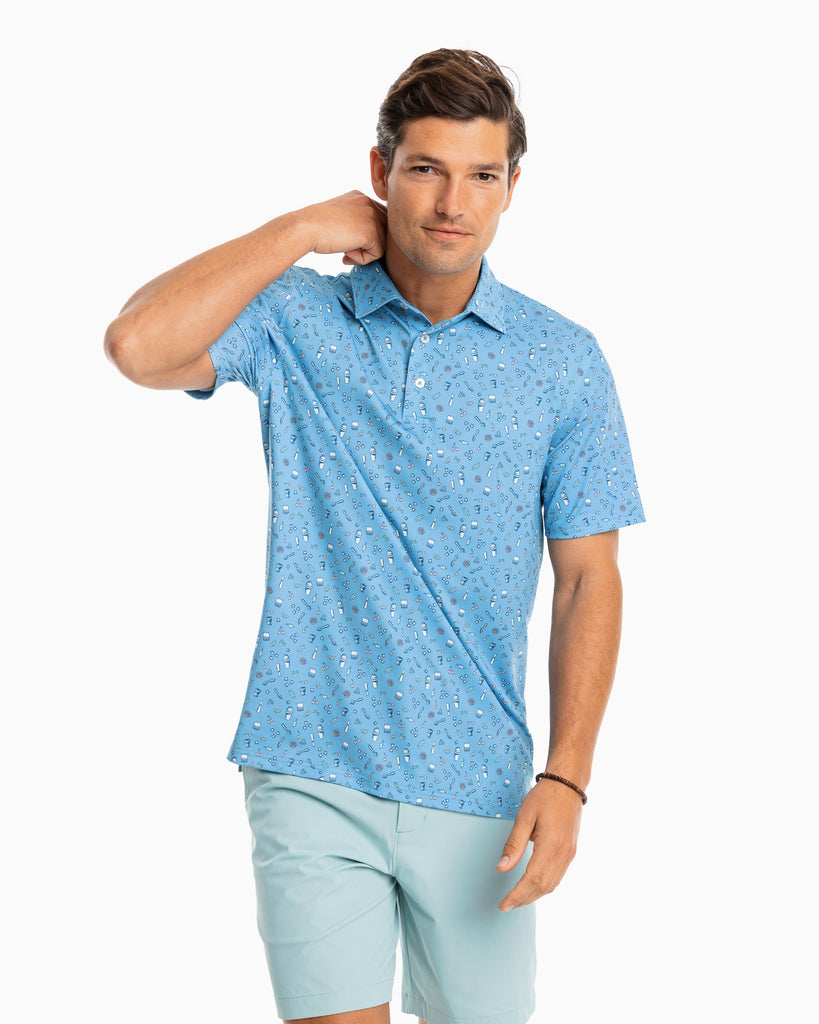 Driver Hampstead Printed Performance Polo Shirt - Image 1 - Southern Tide